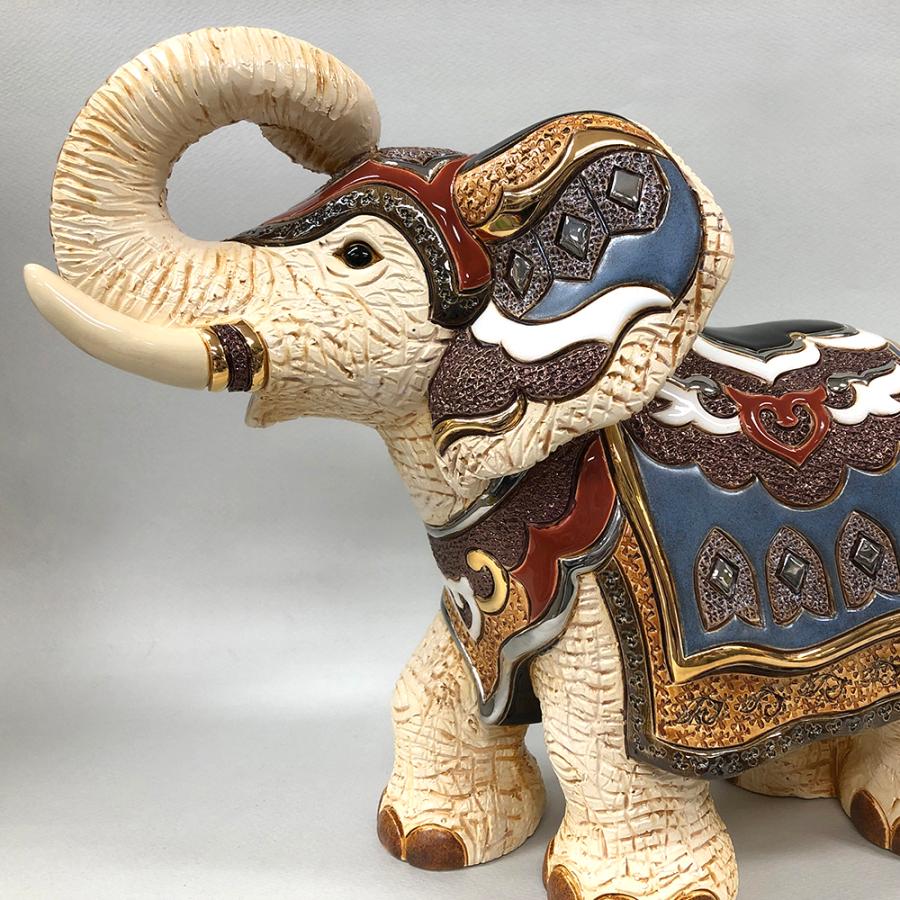 白インドゾウ 457 陶器 置物 動物 ゾウ 象 ぞう elephant アジア インド アフリカ インテリア オブジェ 高級 豪華 おしゃれ かわいい 雑貨 贈り物 プレゼント |  | 05