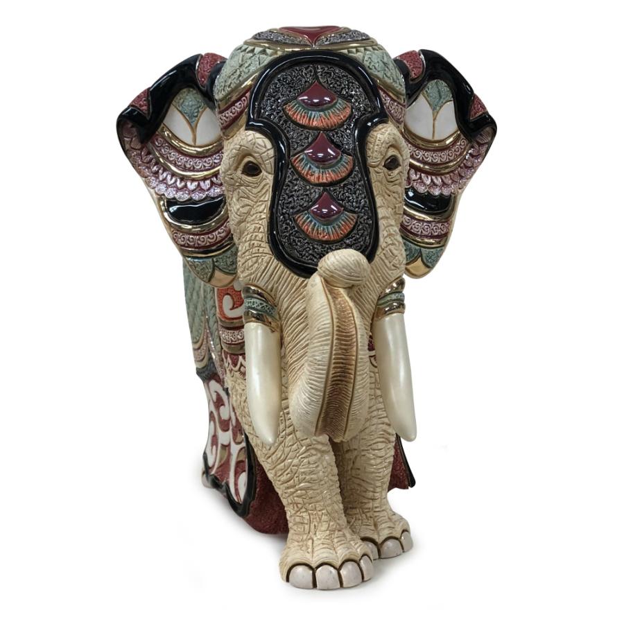 ロイヤルエレファント 473 陶器 置物 動物 ゾウ 象 ぞう elephant アジア インド アフリカ インテリア オブジェ 高級 豪華 おしゃれ  雑貨 贈り物 プレゼント |  | 03