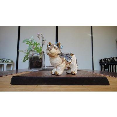 置物 イヌ いぬ 犬  オオカミ おおかみ 狼 陶器 送料無料 F136 |  | 01