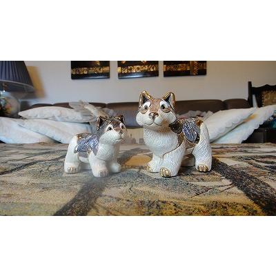 置物 イヌ いぬ 犬  オオカミ おおかみ 狼 陶器 送料無料 F136 |  | 10