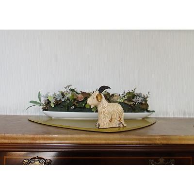 送料無料】 置物 ヒツジ ひつじ 羊 陶器 F173W : リンコナダ