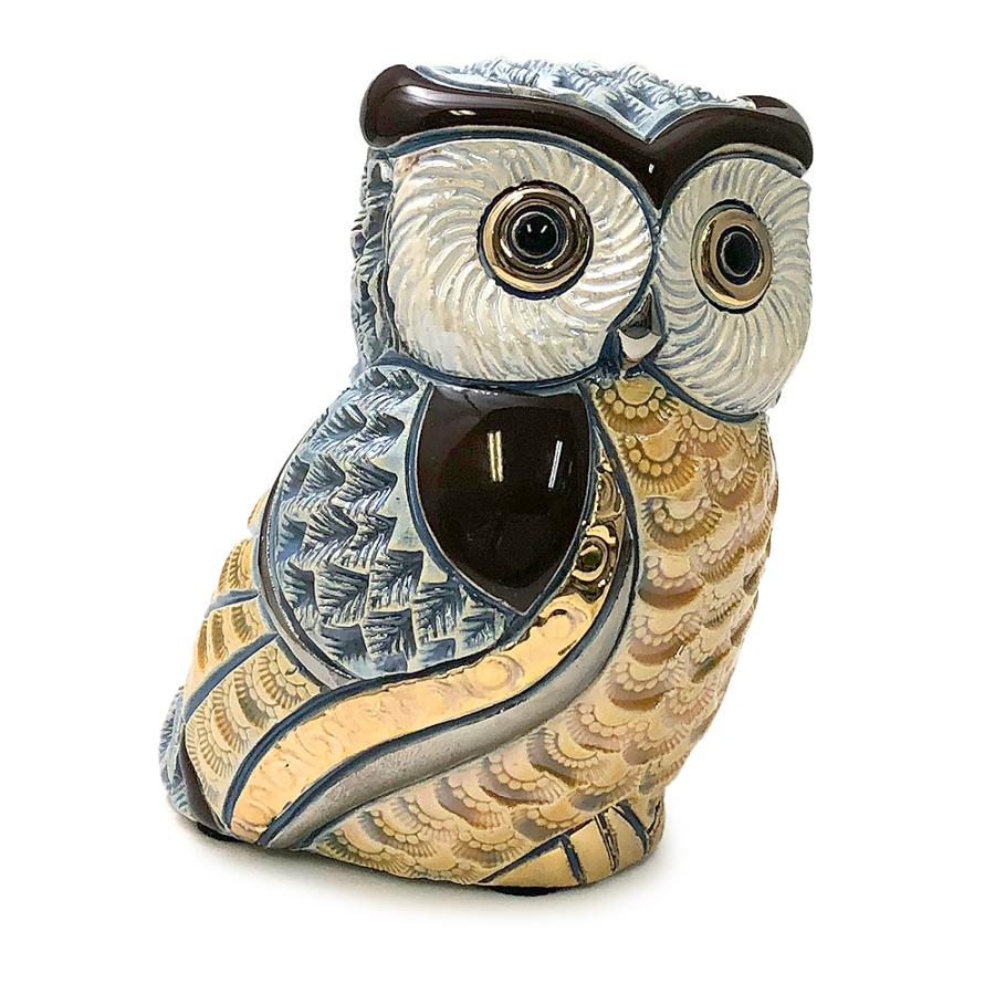 置物 フクロウ ふくろう 梟 陶器 送料無料 F205RD | 