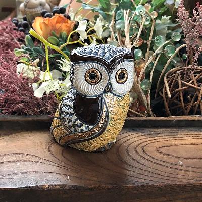 置物 フクロウ ふくろう 梟 陶器 送料無料 F205RD |  | 05