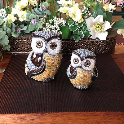 置物 フクロウ ふくろう 梟 陶器 送料無料 F205RD |  | 09