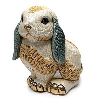 ロップイヤーラビット 置物 ウサギ うさぎ 兎 たれ耳 干支 陶器