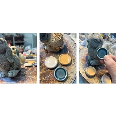 ロップイヤーラビット 置物 ウサギ うさぎ 兎 たれ耳 干支 陶器 送料