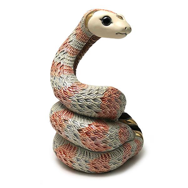 置物 白ヘビ へび 蛇 陶器 送料無料 F242 |  | 06