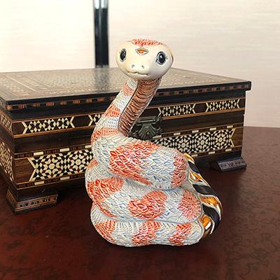 置物 白ヘビ へび 蛇 陶器 送料無料 F242 |  | 02