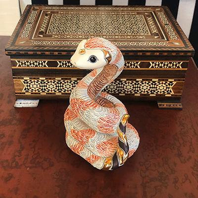 置物 白ヘビ へび 蛇 陶器 送料無料 F242 |  | 03