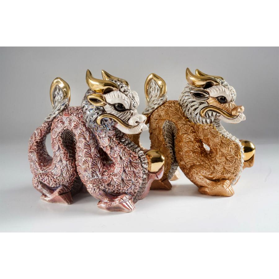 置物 ドラゴン どらごん 陶器 送料無料 F243C : リンコナダ(日本