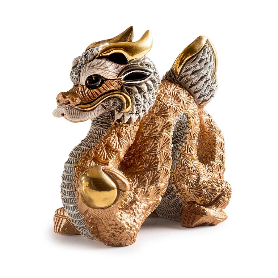 ドラゴンの陶器置物 置物 ドラゴン どらごん 陶器 送料無料 F243C : リンコナダ(日本