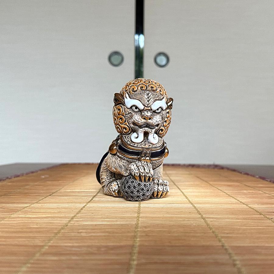 置物 イヌ いぬ 犬  狛犬 ライオン 獅子 陶器 送料無料 F249C |  | 04