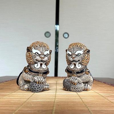 置物 イヌ いぬ 犬  狛犬 ライオン 獅子 陶器 送料無料 F249C |  | 07