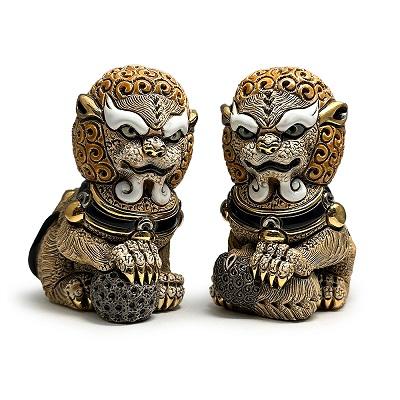 置物 イヌ いぬ 犬  狛犬 ライオン 獅子 陶器 送料無料 F249C |  | 08