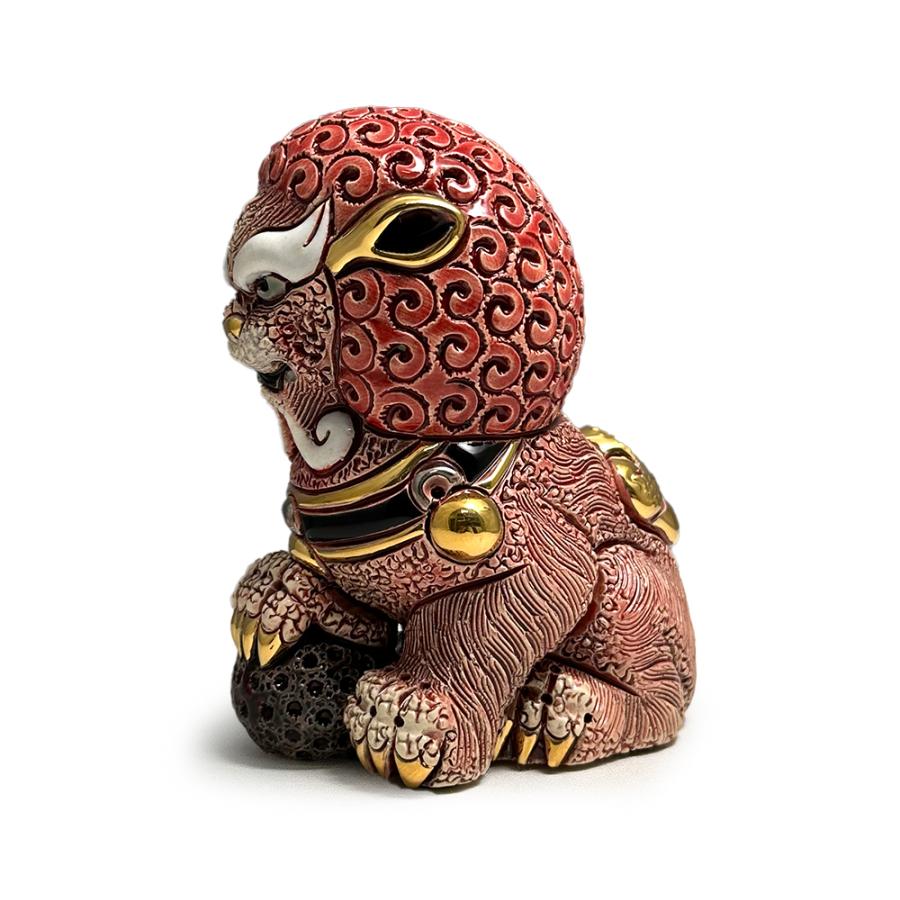 置物 イヌ いぬ 犬  狛犬 ライオン 獅子 陶器 送料無料 F249R |  | 02