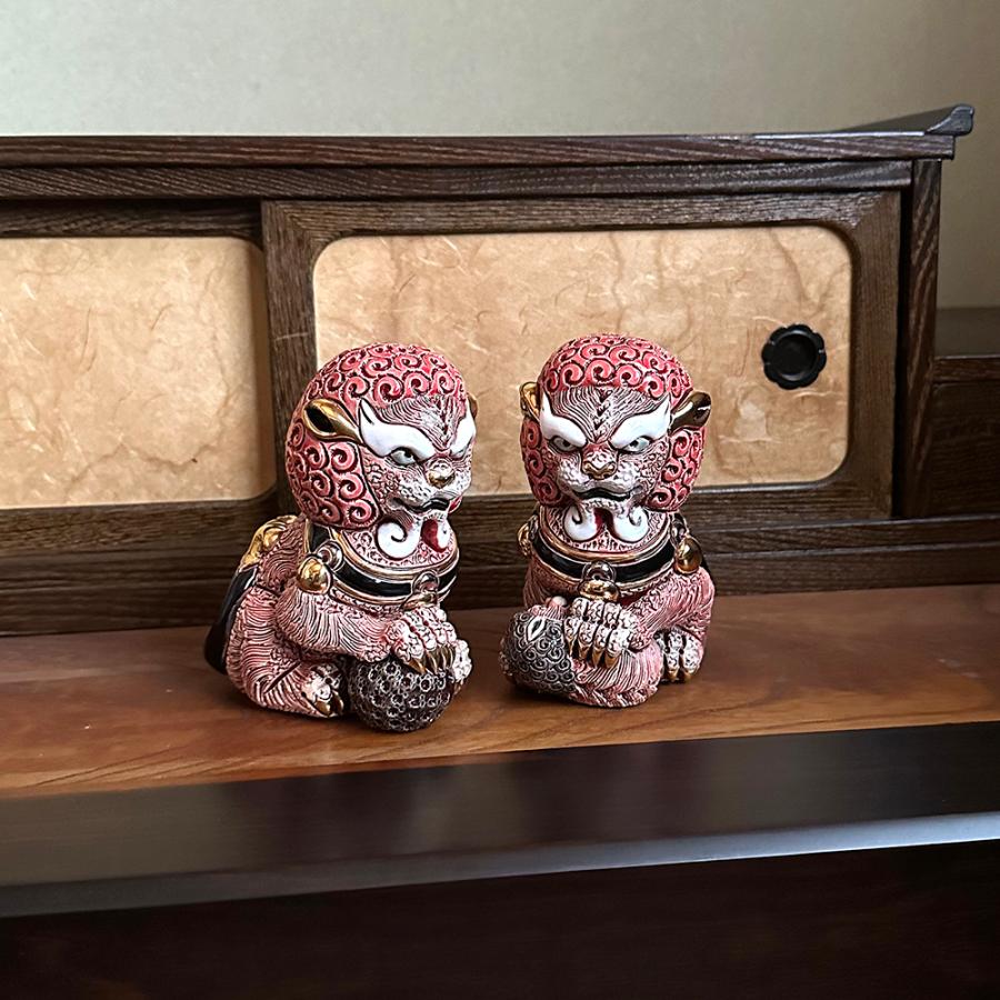 置物 イヌ いぬ 犬  狛犬 ライオン 獅子 陶器 送料無料 F249R |  | 06