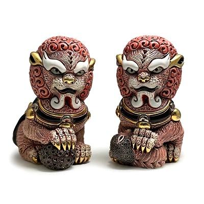 置物 イヌ いぬ 犬  狛犬 ライオン 獅子 陶器 送料無料 F249R |  | 08