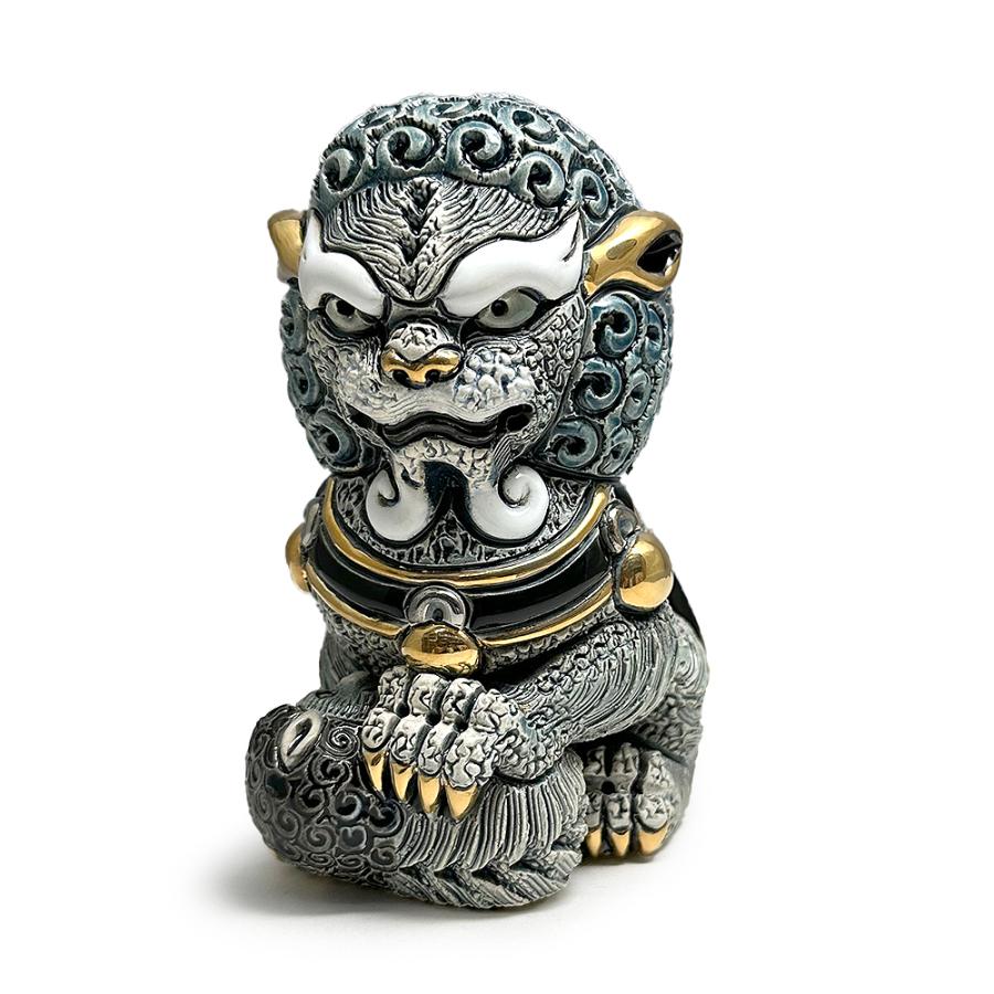 置物 イヌ いぬ 犬  狛犬 ライオン 獅子 陶器 送料無料 F250B | 