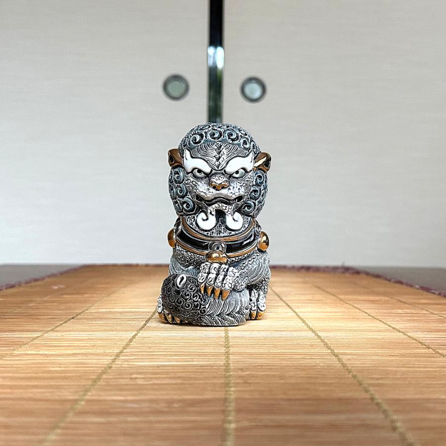 置物 イヌ いぬ 犬  狛犬 ライオン 獅子 陶器 送料無料 F250B |  | 04
