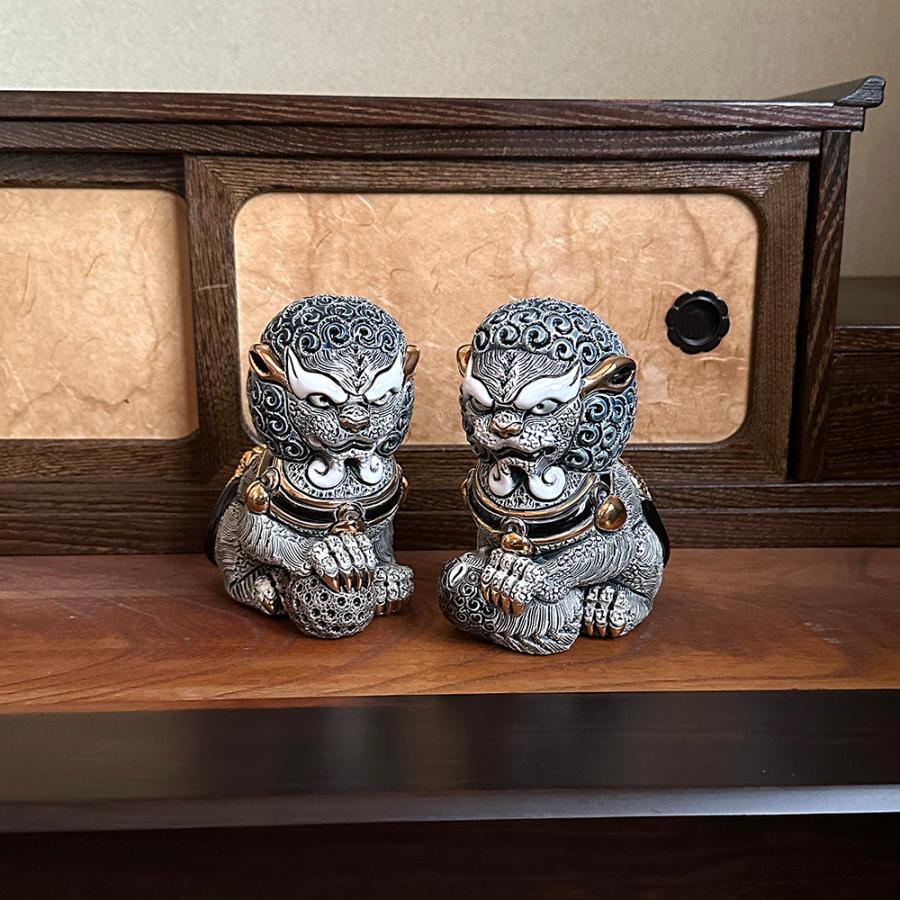 置物 イヌ いぬ 犬  狛犬 ライオン 獅子 陶器 送料無料 F250B |  | 06