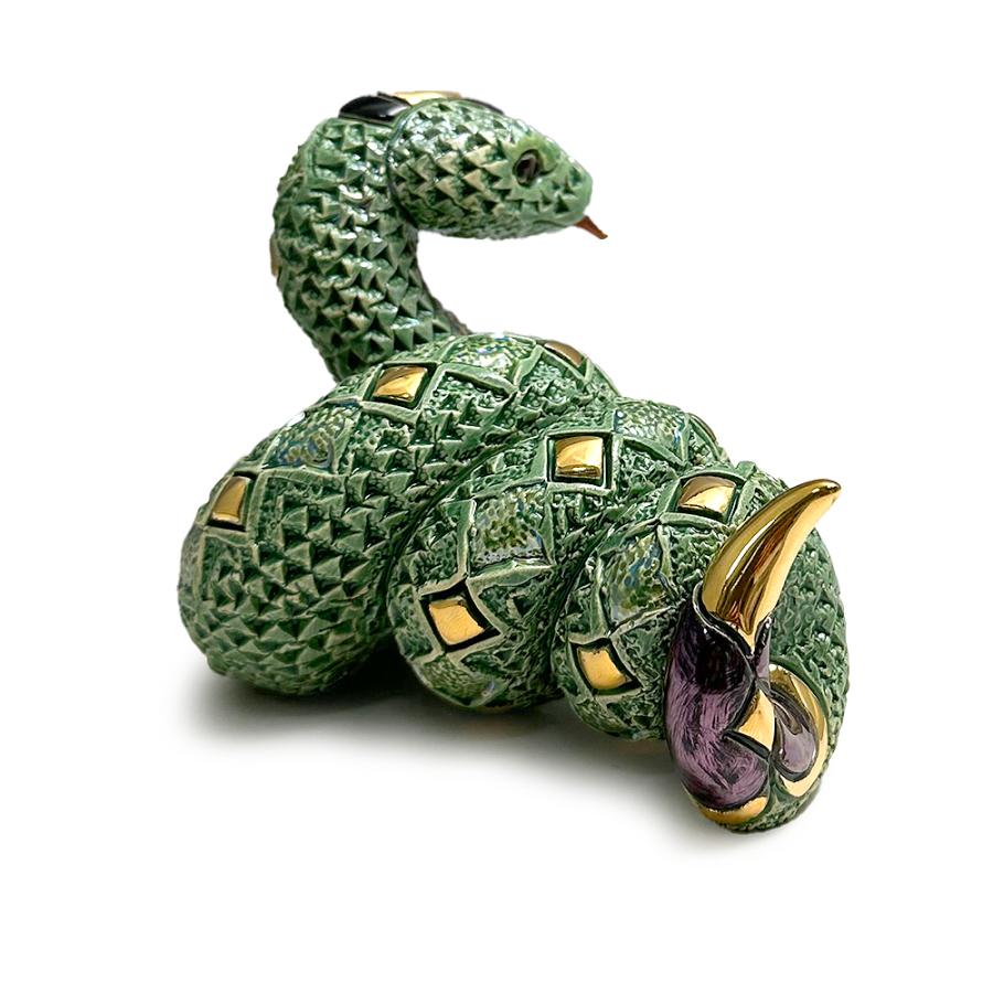 置物 緑ヘビ へび 蛇 陶器 送料無料 F251 |  | 03