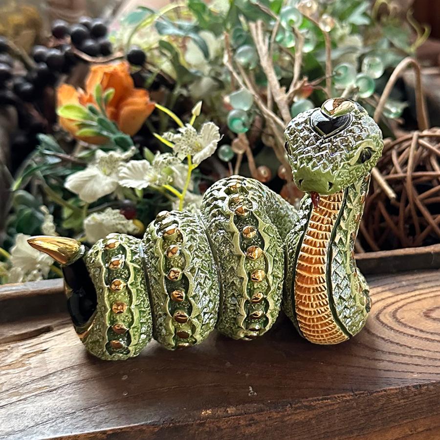 置物 ヘビ へび 蛇 陶器 送料無料 F252 |  | 04