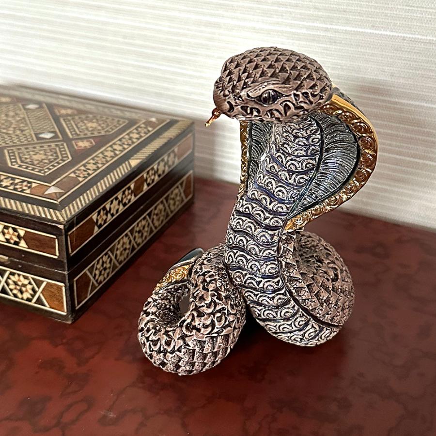 置物 ヘビ へび 蛇 コブラ 陶器 送料無料 F253 |  | 04