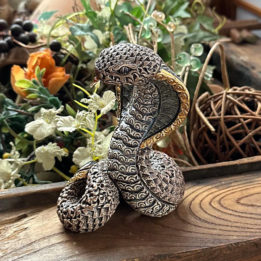 置物 ヘビ へび 蛇 コブラ 陶器 送料無料 F253 |  | 05