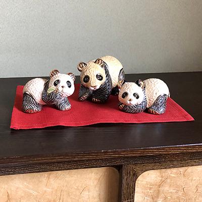 置物 パンダ ぱんだ 陶器 送料無料 F304 : リンコナダ(日本代理