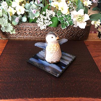 置物 ペンギン ぺんぎん 陶器 送料無料 F306A : リンコナダ(日本
