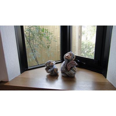 置物 サル さる 猿 陶器 送料無料 F386 : リンコナダ(日本代理店