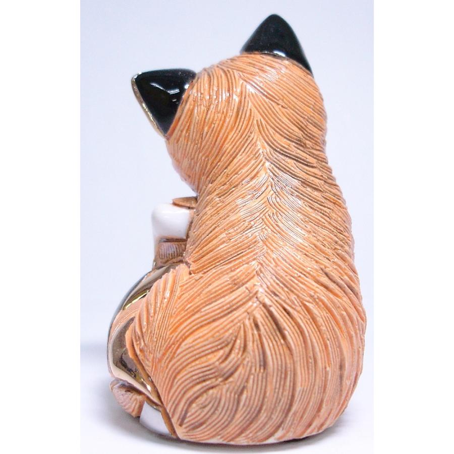 【美品】ネコ　リス　キツネ　陶器　置物　インテリア　工芸品　美術品　A1057 美品】ネコ リス キツネ 陶器 置物 インテリア 工芸品 美術品 A1057