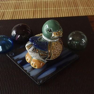置物 トリ とり 鳥 カモ 鴨 陶器 送料無料 F400 |  | 03