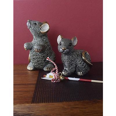 陶器の置物　まとめ売り SALE30％OFF】置物 ネズミ ねずみ 鼠 陶器 F423B : リンコナダ(日本