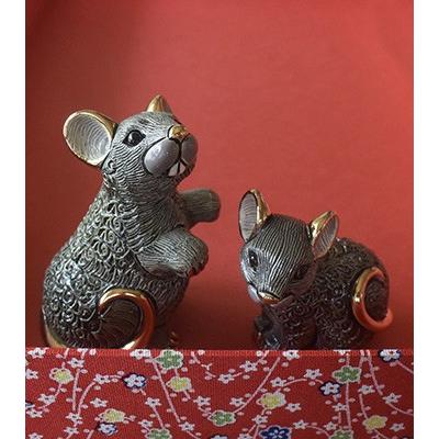 SALE30％OFF】置物 ネズミ ねずみ 鼠 陶器 F423B : リンコナダ(日本