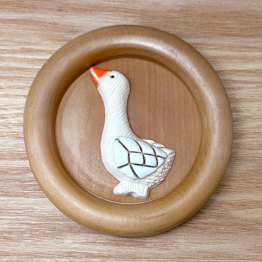 【SALE50％OFF】壁掛け フレーム オブジェ F62 動物 陶器 ガチョウ 鳥 ペット インテリア オブジェ 雑貨 おしゃれ かわいい 贈り物 プレゼント | 