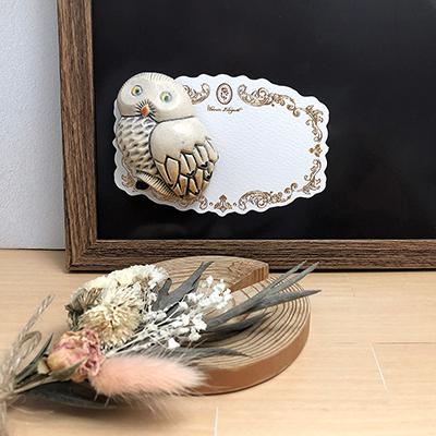 単品 送料 290円 マグネット 白フクロウ M36 陶器 置物 動物 フクロウ ふくろう 梟 owl インテリア オブジェ おしゃれ かわいい 雑貨 磁石 贈り物 プレゼント |  | 01