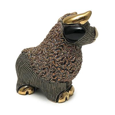 ミニ雄牛 置物 ウシ うし 牛 干支 丑 陶器  MI22 |  | 06