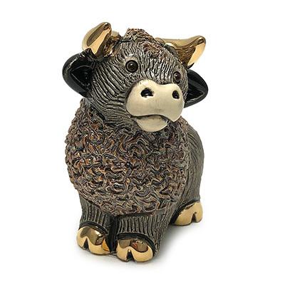 ミニ雄牛 置物 ウシ うし 牛 干支 丑 陶器  MI22 |  | 07