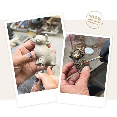 ミニ雄牛 置物 ウシ うし 牛 干支 丑 陶器  MI22 |  | 09