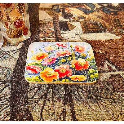 【SALE50％OFF】コースター PC-1 ポピー 6枚入り 花柄 アンティーク調 レトロカフェ 喫茶 インテリア 雑貨 おしゃれ プレゼント ギフト |  | 04