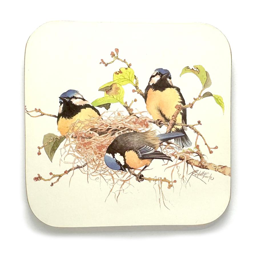 【SALE50％OFF】コースター PC-8 ホワイトバード 6枚入り アンティーク調 レトロカフェ 喫茶 緑茶 麦茶 インテリア 雑貨 おしゃれ プレゼント ギフト | 