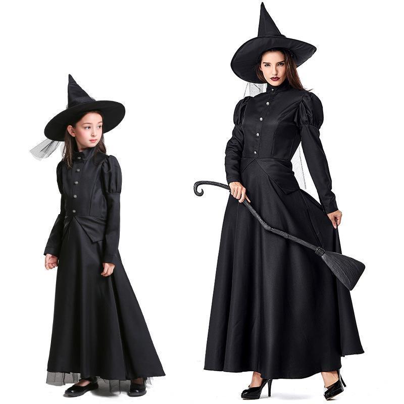 ハロウィン コスプレ 魔女 巫女 マジック 黒い ワンピース 仮装 女性用