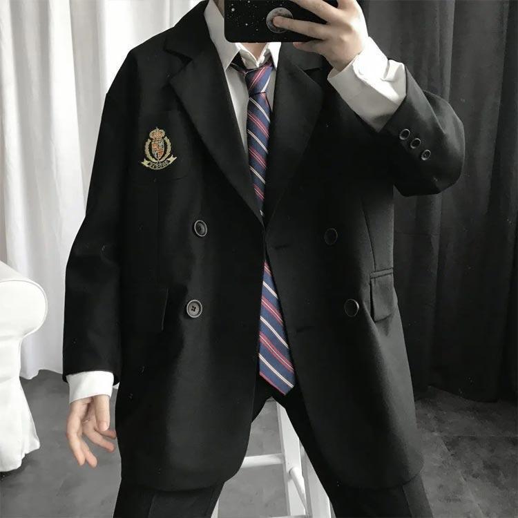 制服 学生服 スクール ブレザー 上下セット 4点セット 高校生 男子用