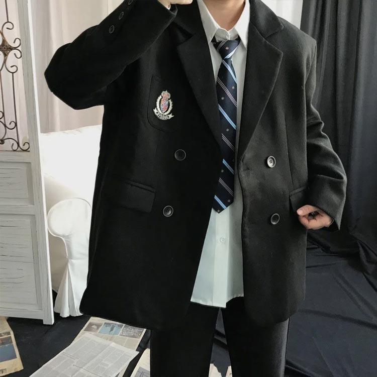 制服 学生服 スクール ブレザー 上下セット 4点セット 高校生 男子用