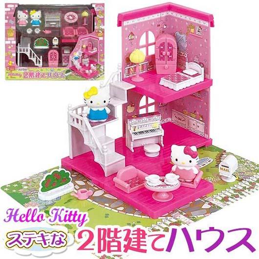 ハローキティ 2階建て ハウス 組換え自由 キティちゃん ミミィ 家具 
