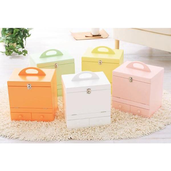 三面鏡付カラフルメイクボックス（ドレッサー）070200003 h0064雑貨のお店 りんどう館 通販 Yahoo!ショッピング