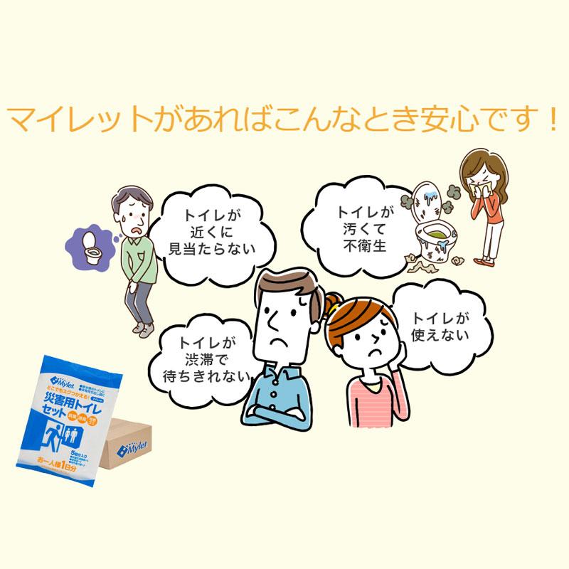 避難・生活用品 簡易 防災 緊急 備蓄 災害用トイレセット マイレットP-300(お一人1日5回分×60パック入り)｜ring-g｜07