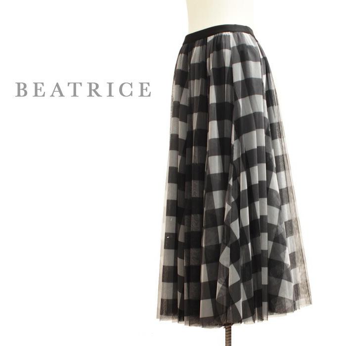 ｂｅａｔｒｉｃｅ ベアトリス チェック チュール スカート ブラック E同一商品 E Bk Gr No Name等通販リングマーケット 通販 Yahoo ショッピング