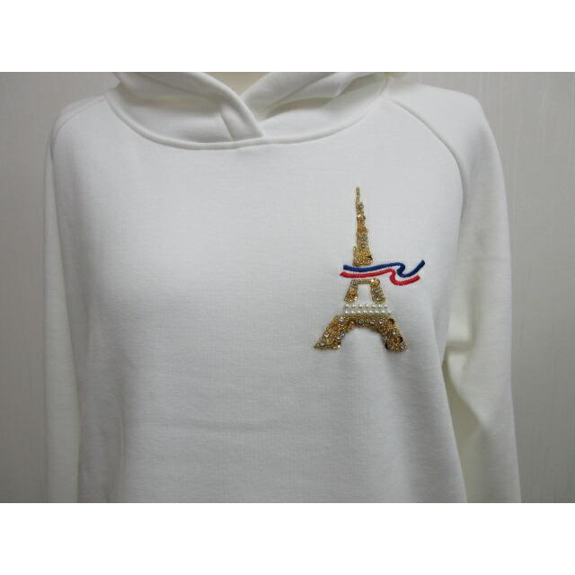 春新作の ビーズモチーフ 長袖 フレア袖 ニット 38 ネイビー setonda.com